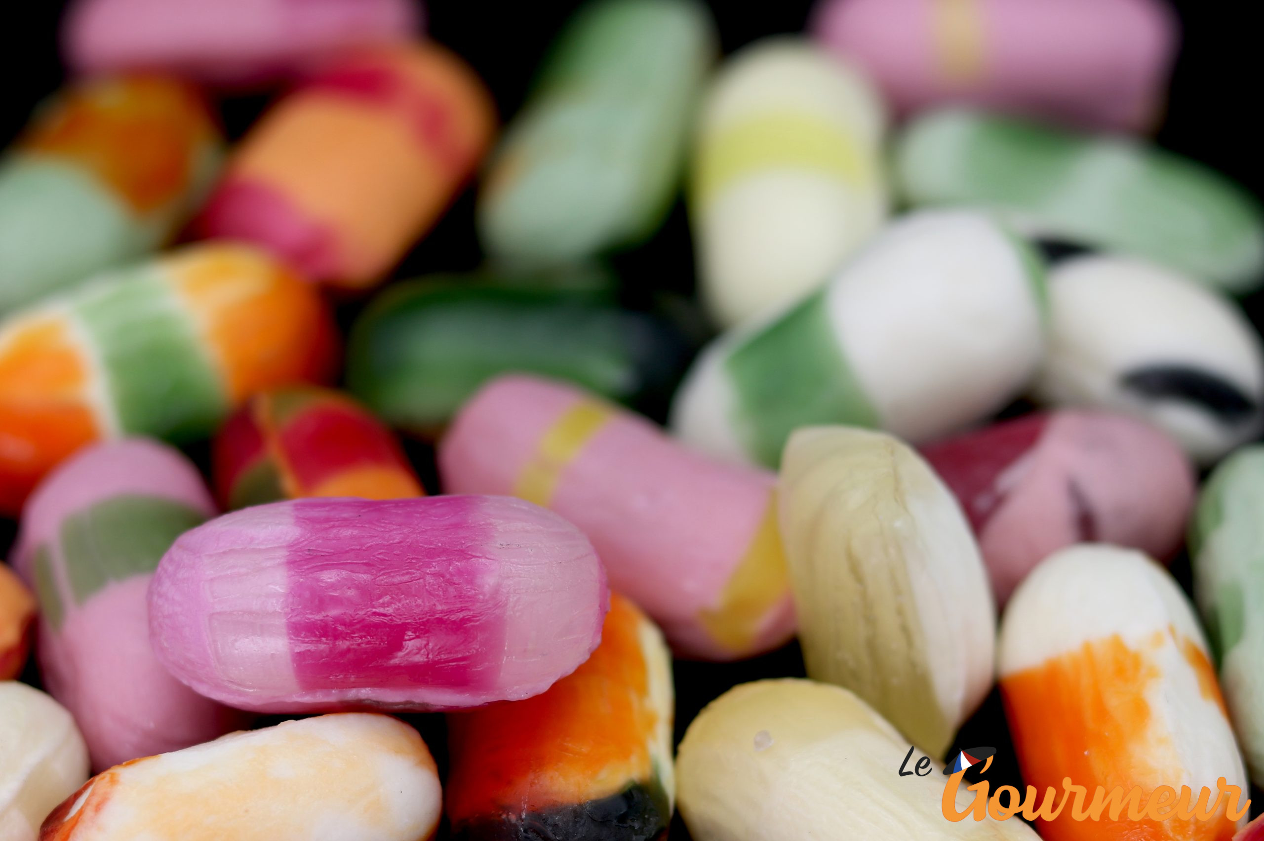 Bonbons berlingots de Pézenas en languedoc rousillon